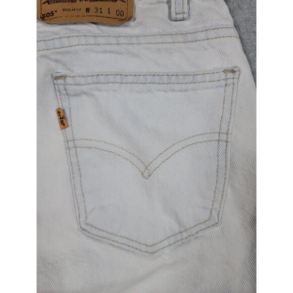 Vintage Levi's 505 Orange Tab Denim Shorts Men's Light Wash 90s Made in USA Vtg - Picture 2 of 13